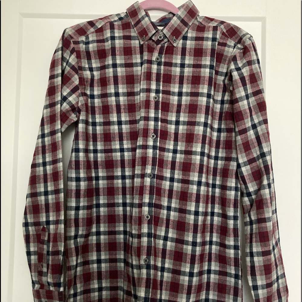 Men’s long sleeve plaid shirt